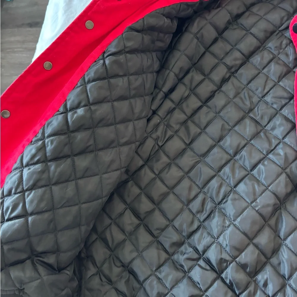 PacSun Quilted Black Jacket with Red Trim - Picture 2 of 4